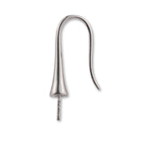 925 Sterling Silver - Cone Pearl Pin Ear Hooks