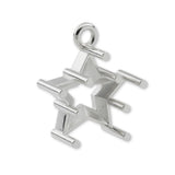 9ct White Gold - Star Prong Setting