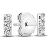 18ct White Gold - 0.10ct VS/F+ - Diamond Pillar Studs