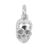 9ct White Gold - Classic Skull Charm
