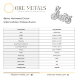 925 Sterling Silver - Retro Motorbike Charm