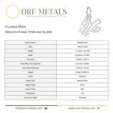 925 Sterling Silver - Filigree Dove Charm