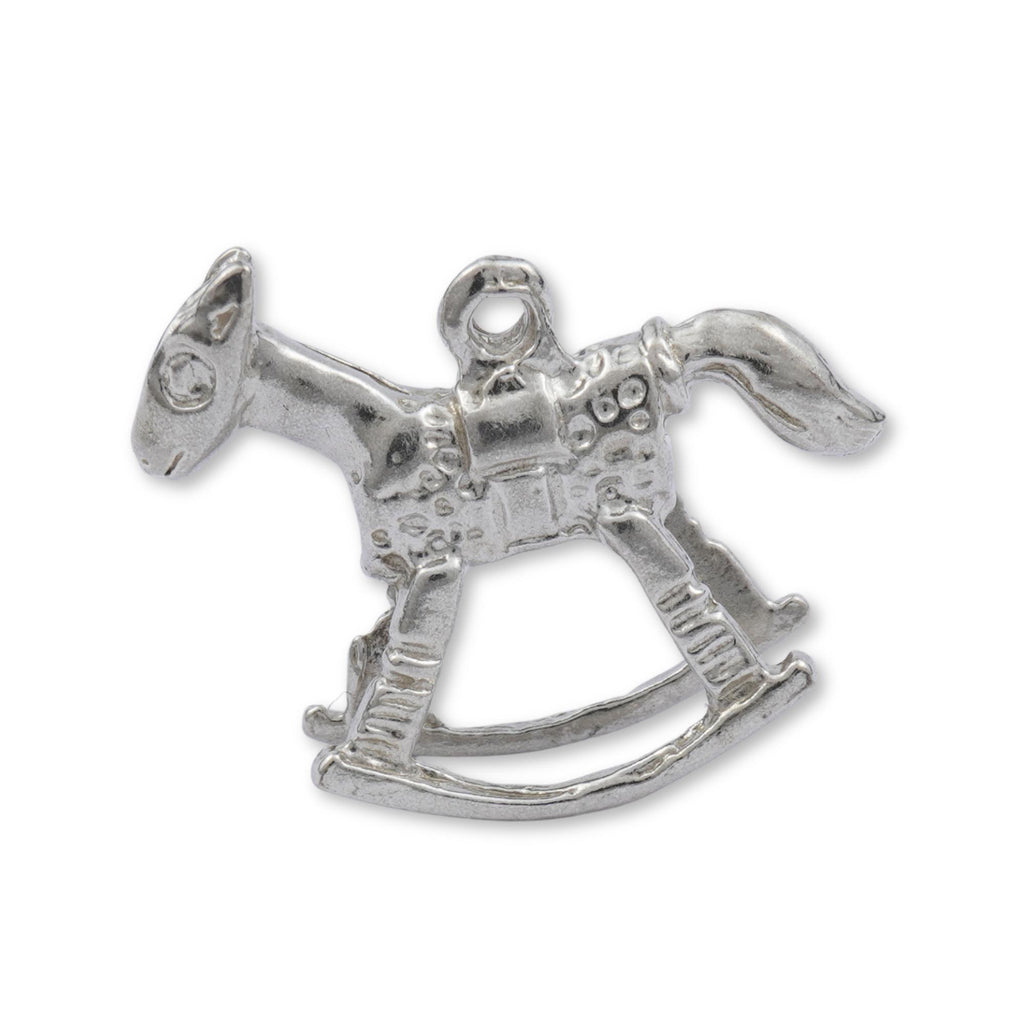 18ct White Gold - Abstract Rocking Horse Charm