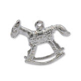 18ct White Gold - Abstract Rocking Horse Charm