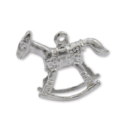 18ct White Gold - Abstract Rocking Horse Charm