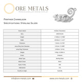 925 Sterling Silver - Panther Chameleon Charm