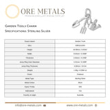 925 Sterling Silver - Garden Tools Charm