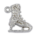 9ct White Gold - Snow Skate Boot Charm