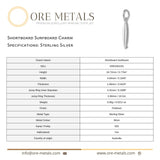 925 Sterling Silver - Shortboard Surfboard Charm