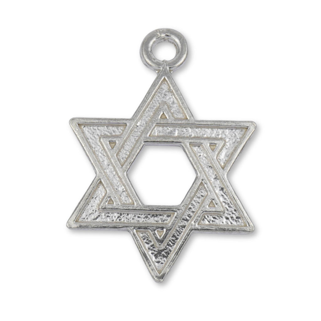 18ct White Gold - Heritage Star of David Charm