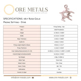 18ct Rose Gold - Star Prong Setting