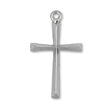 9ct White Gold - Bevelled Crucifix Charm