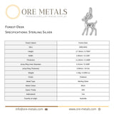 925 Sterling Silver - Forest Deer Charm