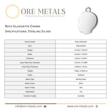 925 Sterling Silver - Boys Silhouette  Charm