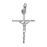 9ct White Gold - Jesus on Wire Crucifix Charm