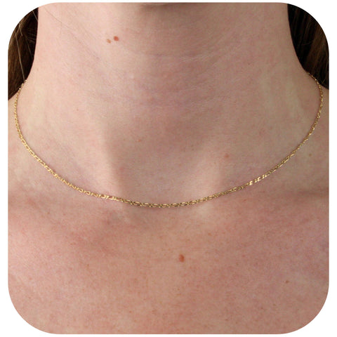 9ct Yellow Gold - Figaro 1:1 - Necklace Chain