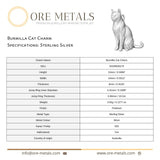 925 Sterling Silver - Burmilla Cat Charm