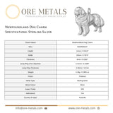 925 Sterling Silver - Newfoundland Dog Charm