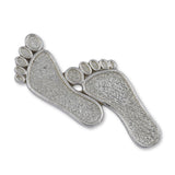 18ct White Gold - Travellers Footprints Charm
