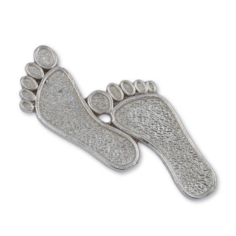 18ct White Gold - Travellers Footprints Charm