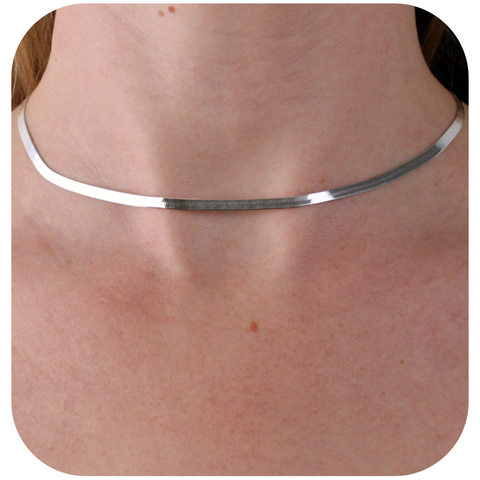 925 Sterling Silver - Herringbone - Necklace Chain