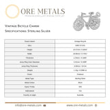 925 Sterling Silver - Vintage Bicycle Charm