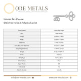 925 Sterling Silver - Lovers Key Charm