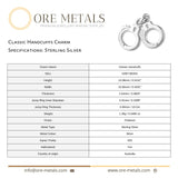 925 Sterling Silver - Classic Handcuffs Charm