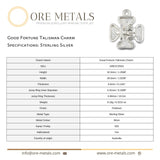 925 Sterling Silver - Good Fortune Talisman Charm