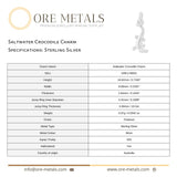 925 Sterling Silver - Saltwater Crocodile Charm