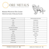 925 Sterling Silver - Bernese Mountain Dog Charm