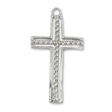 9ct White Gold - Rope Crucifix Charm