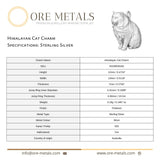 925 Sterling Silver - Himalayan Cat Charm