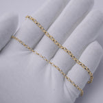 9 Karat Gelbgold – Ovaler Belcher – Armbandkette