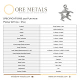 950 Platinum - Star Prong Setting