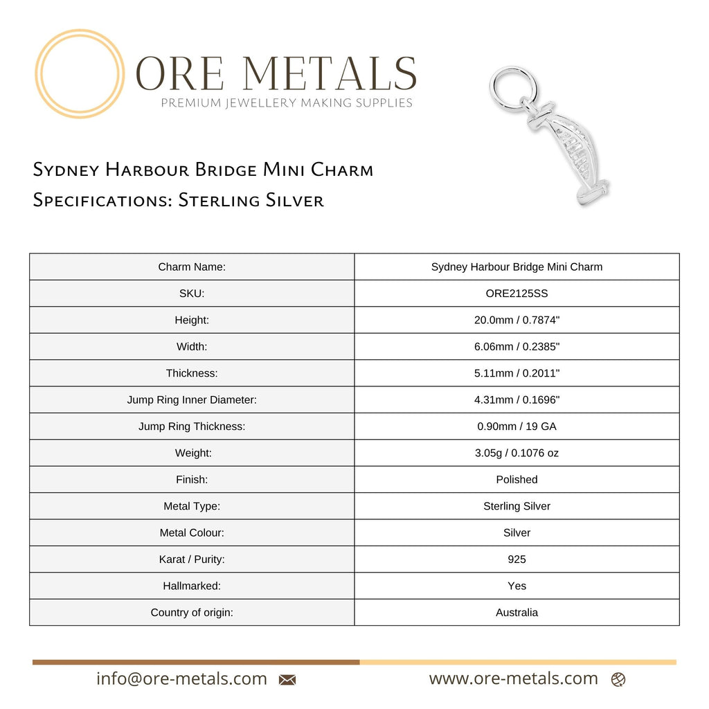 925 Sterling Silver - Sydney Harbour Bridge Gallery Charm