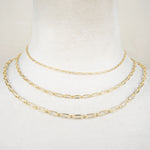 9ct Yellow Gold - Paperclip Figaro - Necklace Chain