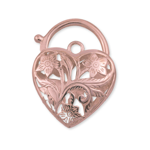 9ct Rose Gold - Filigree Padlock Clasp