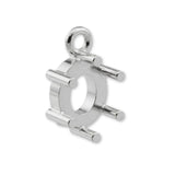 9ct White Gold - Oval Prong Setting