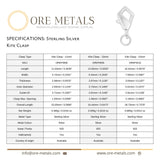 925 Sterling Silver - Kite Clasp