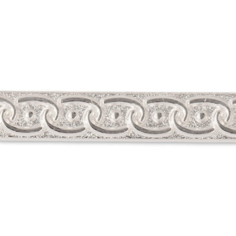 925er Sterlingsilber – Muster „K“ – geprägter Streifen