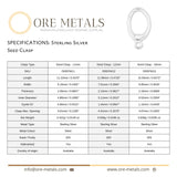 925 Sterling Silver - Seed Clasp