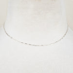 925 Sterling Silver - Diamond Cut Paperclip - Necklace Chain