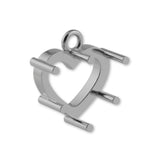 950 Platinum - Heart Prong Setting