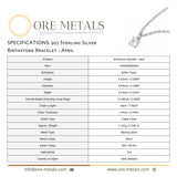 925 Sterling Silver | White Topaz - April Birthstone Bracelet