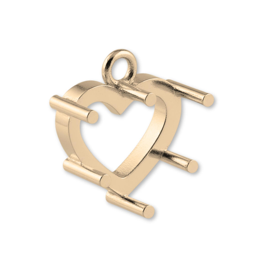 9ct Yellow Gold - Heart Prong Setting