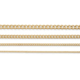 9ct Yellow Gold - Curb - Chain Roll