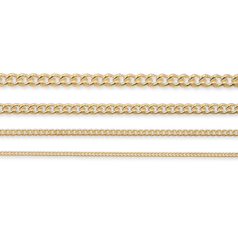 9ct Yellow Gold - Curb - Chain Roll