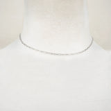 9ct White Gold - Paperclip Figaro - Necklace Chain