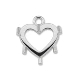 18ct White Gold - Heart Prong Setting